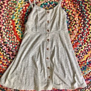Old Navy Striped Slub Knit Fit &Flare DRESS MEDIUM